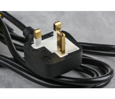 Product image for POWER CORD C13 TO UK BS1363 90 DEG 2M