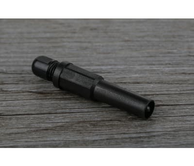 Product image for BLACK SHROUDED UNSTACKABLE PLUG,4MM