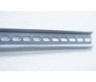 Product image for RS PRO, Slotted Din Rail, 500mm x 35mm x 7.5mm