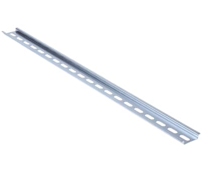 Product image for RS PRO, Slotted Din Rail, 500mm x 35mm x 7.5mm