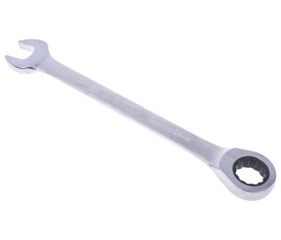 Product image for RS PRO Chrome Combination Ratchet Spanner, 24 mm