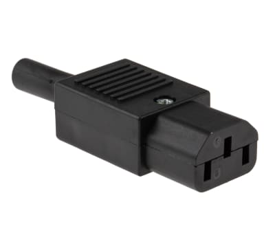 Product image for BLACK REWIREABLE STRAIGHT SKT,10A 240VAC