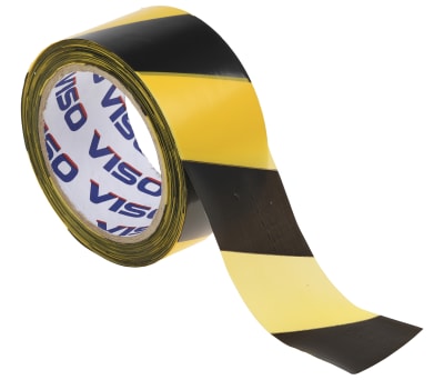 Product image for RS PRO Black/Yellow 100m Barrier Tape