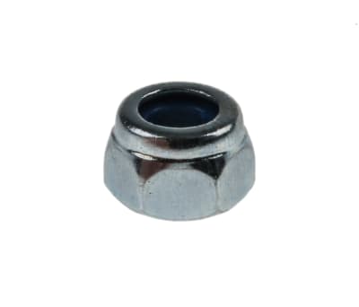 Product image for RS PRO, M3, Bright Zinc Plated Steel Nylon Insert Lock Nut