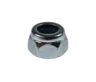 Product image for RS PRO, M3, Bright Zinc Plated Steel Nylon Insert Lock Nut