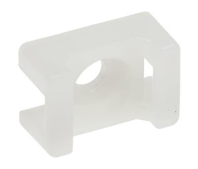 Product image for WHITE NYLON CABLE TIE CLAMP,M3 4.8MM