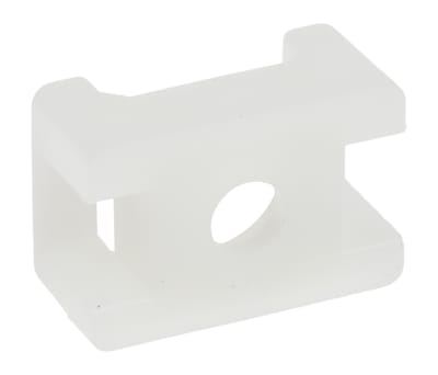 Product image for WHITE NYLON CABLE TIE CLAMP,M3 4.8MM