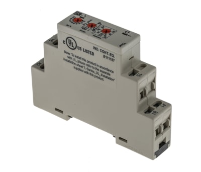 Product image for RS PRO SPDT Multi Function Timer Relay, 12 → 230V ac/dc, DIN Rail Mount