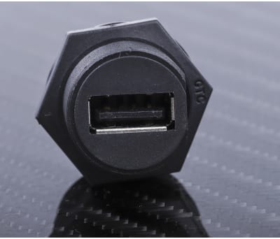 Product image for RS PRO, Straight, Panel Mount, Socket Type Mini IP67 USB Connector