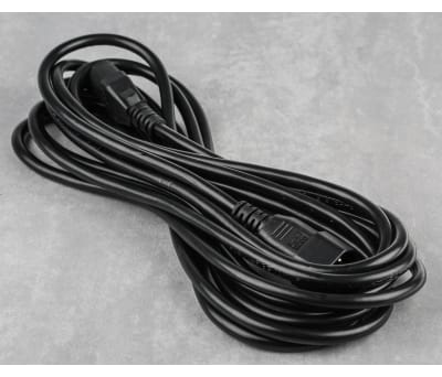 Product image for RS PRO 5M POWER CORD, C13 TO C14 (IEC)