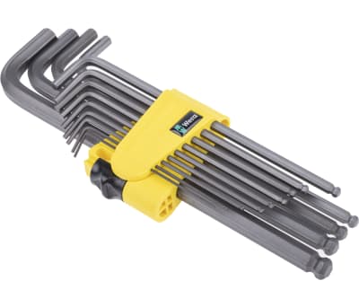 Product image for  HEX KEY SET 0.05"-3/8" LONG BALLEND