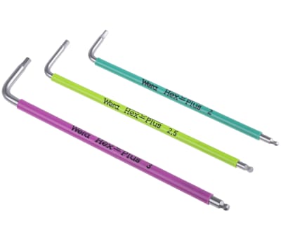 Product image for HEX KEY SET 1.5-10MM MULTICOLOUR