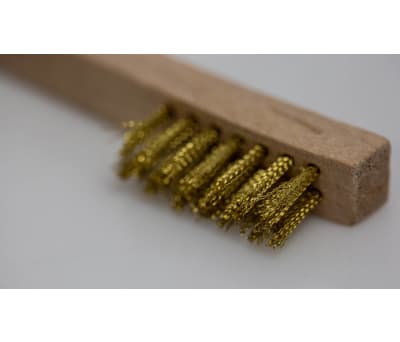 Product image for RS PRO Beige, Brown Brass Wire Brush, For Surface Preparation