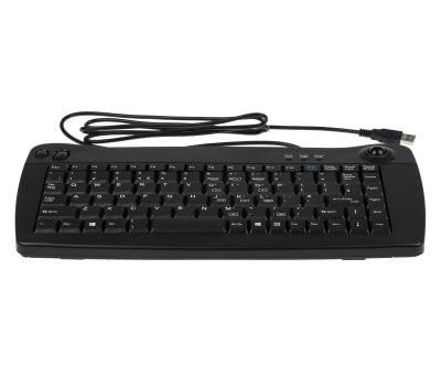 Product image for RS PRO MINI USB TRACKBALL KEYBOARD BLACK