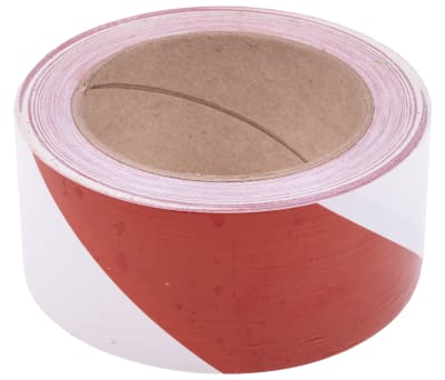 Product image for FLOOR MARKING TAPE RED & WHITE 50MMX33M