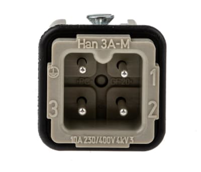 Product image for HAN(R) A 3P+E PIN INSERT,10A 230/400V