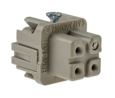 Product image for HAN(R) A 3P+E SOCKET INSERT,10A 230/400V