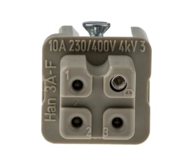 Product image for HAN(R) A 3P+E SOCKET INSERT,10A 230/400V