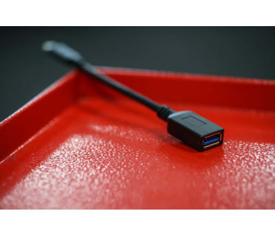 Product image for RS PRO Male USB C to Female USB A Cable, USB 3.1, 150mm