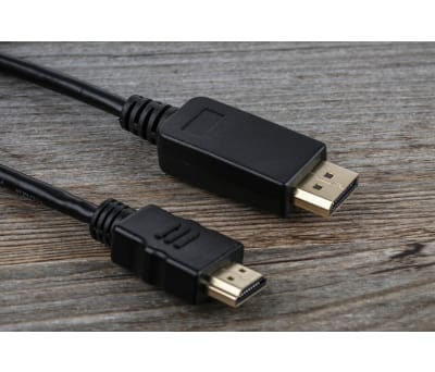 Product image for 1MTR DISPLAY PORT M - HDMI M CABLE - BLA