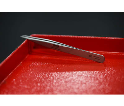 Product image for RS PRO 120 mm, Stainless Steel, Strong Thick, Tweezers