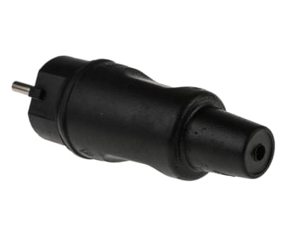 Product image for DIN 49441 PLUG BLACK RUBBER 250V 16A