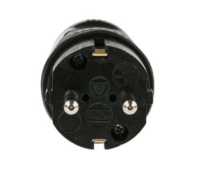 Product image for DIN 49441 PLUG BLACK RUBBER 250V 16A