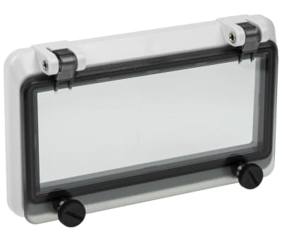 Product image for MENNEKES Grey Polycarbonate IP44 Inspection Window for use with 46277-3, DIN 43880