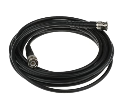 Product image for RS PRO Male BNC to Male BNC Coaxial Cable, RG58, 50 Ω, 5m, Terminated