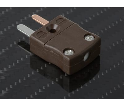 Product image for TYPE T BROWN MINIATURE PLUG 4MM CABLE