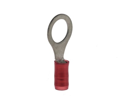 Product image for RING TERMINAL, PIDG, RED, AWG 22-16, M8