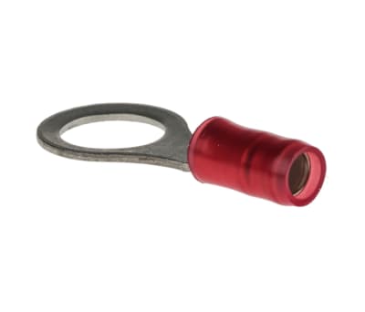Product image for RING TERMINAL, PIDG, RED, AWG 22-16, M8