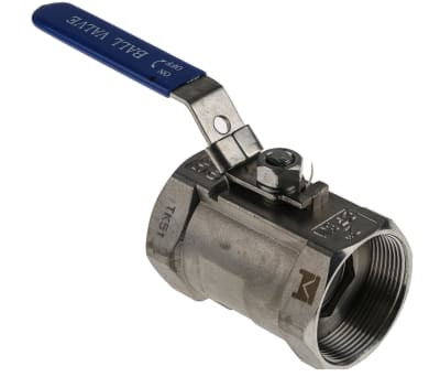 Product image for RS PRO Stainless Steel High Pressure Ball Valve 2 in BSPP 2 Way