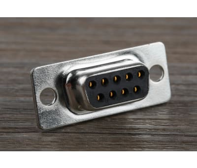 Product image for RS PRO 9 Way Panel Mount D-sub Connector Socket, 2.77mm Pitch