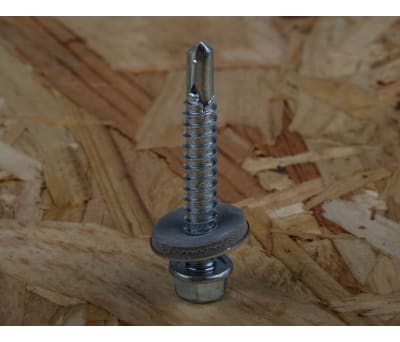 Product image for RS PRO Bright Zinc Plated Steel Self Drilling Screw M5.5 x 38mm Long