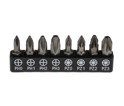 Product image for RS PRO Driver Bit Set 32 Pieces, Hexagon, Phillips, Slotted, Torx