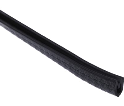 Product image for RS PRO PVC Black Edge Protection, 20m x 9.5 mm x 6.5mm