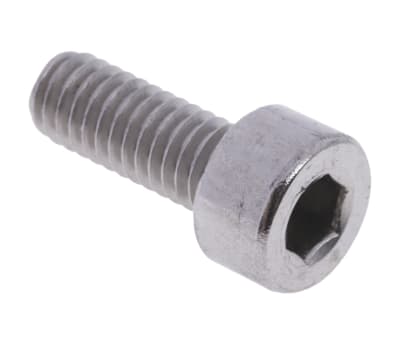 Product image for RS PRO Plain Stainless Steel Hex Socket Cap Screw, DIN 912 M4 x 10mm