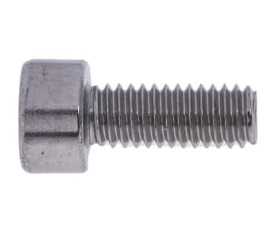 Product image for RS PRO Plain Stainless Steel Hex Socket Cap Screw, DIN 912 M4 x 10mm