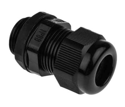 Product image for IP68 BLACK NYLON GLAND, M20, 4-9MM