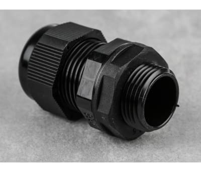 Product image for IP68 BLACK NYLON GLAND, M20, 4-9MM