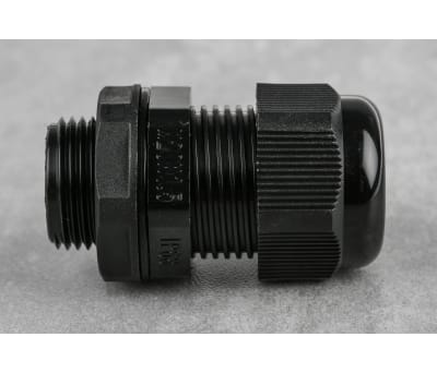 Product image for IP68 BLACK NYLON GLAND, M20, 6-12MM