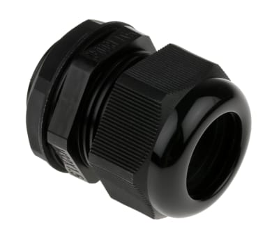 Product image for BLACK ROUNDTOP IP68 CABLE GLAND,M32