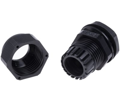 Product image for BLACK ROUNDTOP IP68 CABLE GLAND,M25