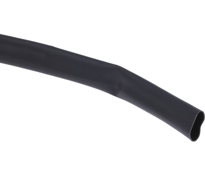 Product image for RS PRO Heat Shrink Tubing, Black 6mm Sleeve Dia. x 7m Length 3:1 Ratio