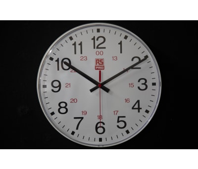 Product image for RS PRO White Wall Clock, 300mm