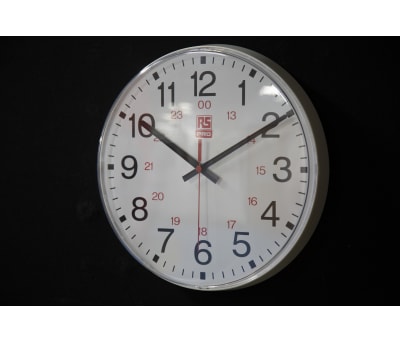 Product image for RS PRO White Wall Clock, 300mm