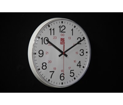 Product image for RS PRO White Wall Clock, 300mm