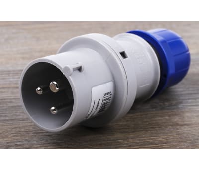 Product image for Scame IP44 Blue Cable Mount 2P+E Industrial Power Plug, Rated At 16A, 230.0 V