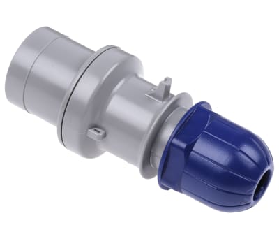 Product image for Scame IP44 Blue Cable Mount 2P+E Industrial Power Plug, Rated At 16A, 230.0 V